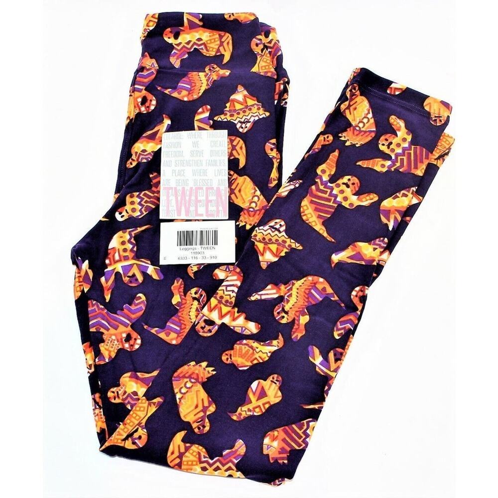 LULAROE Tween Multi Color Halloween Ghosts Leggings New With Tags